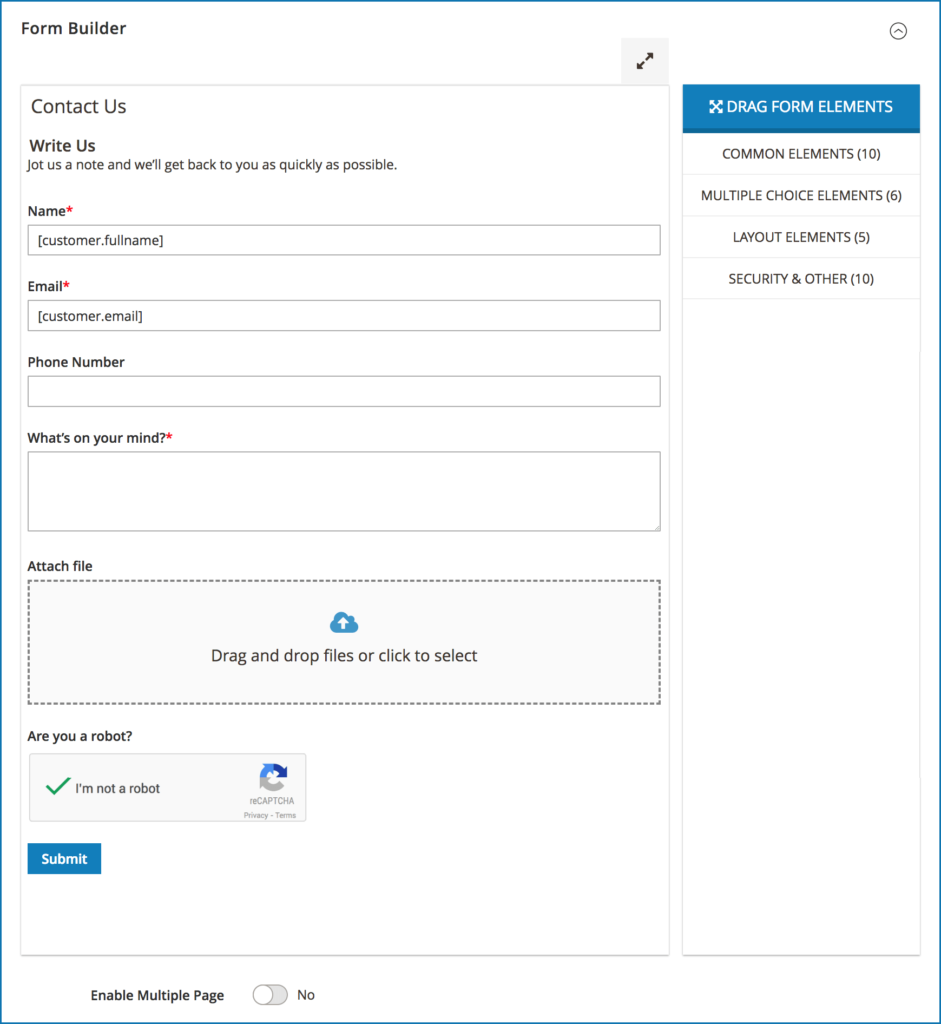 How To Add Contact Form In Magento 2 With Blue Form Builder - Magezon