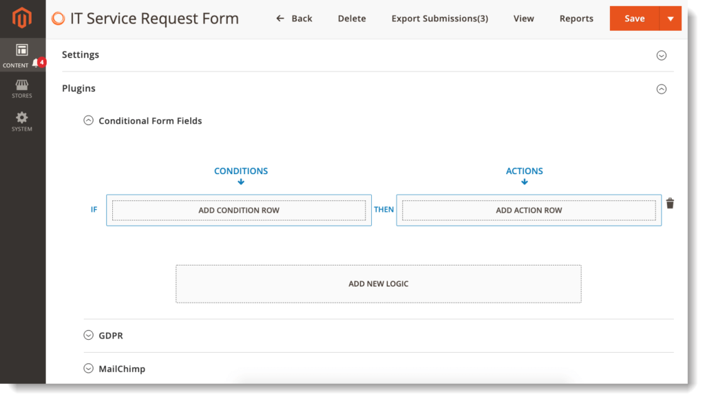 Blue Form Builder _ Set the logic