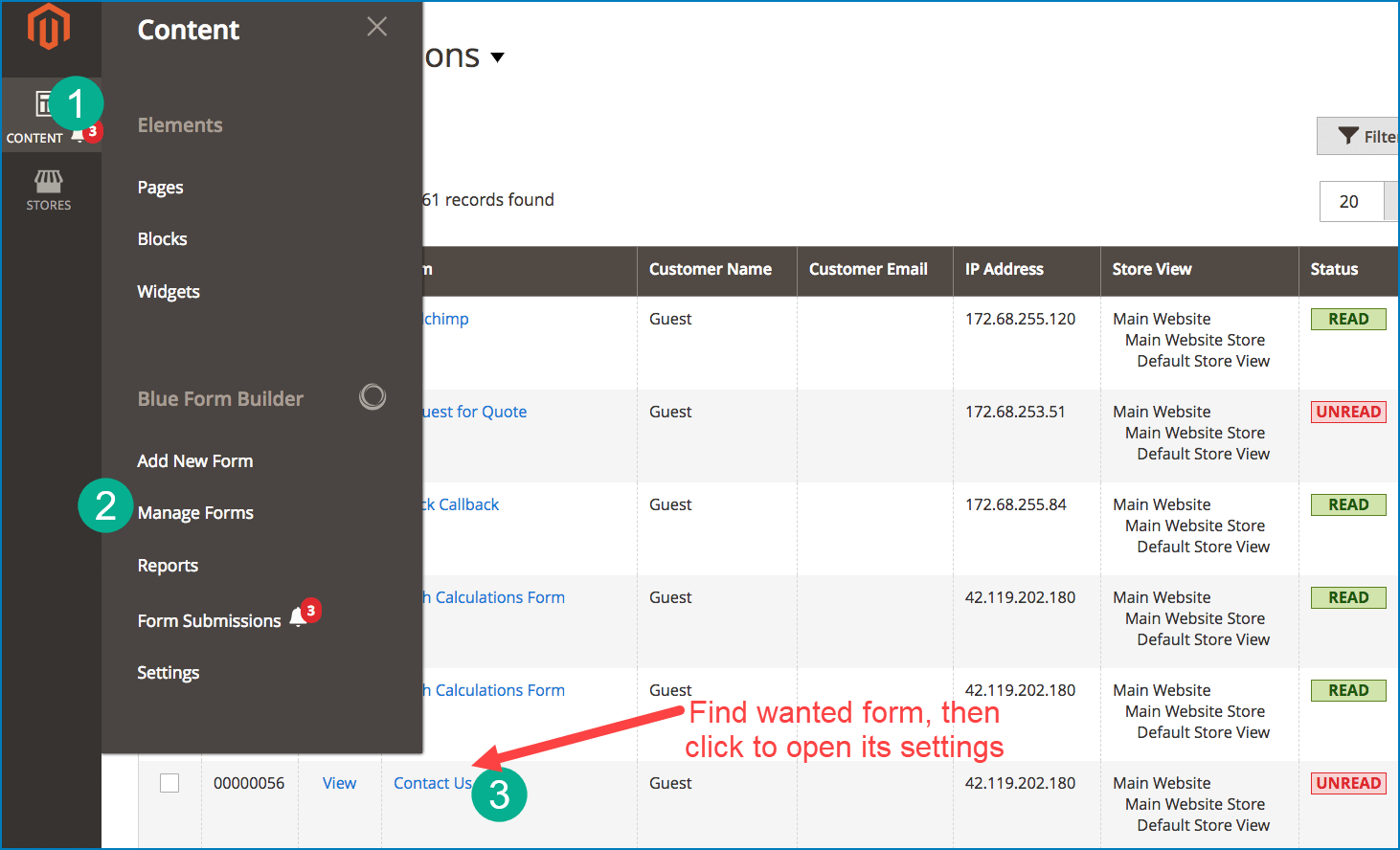 Email notifications to customers _ Open form settings