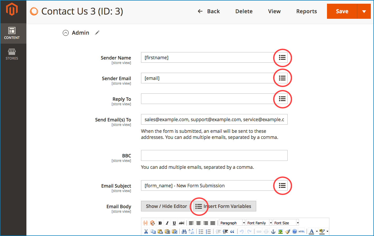 Get email notifications for forms _ Predefined variables