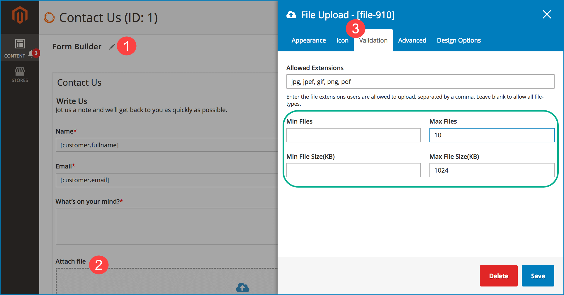 Speed up form submission _ Limit file upload