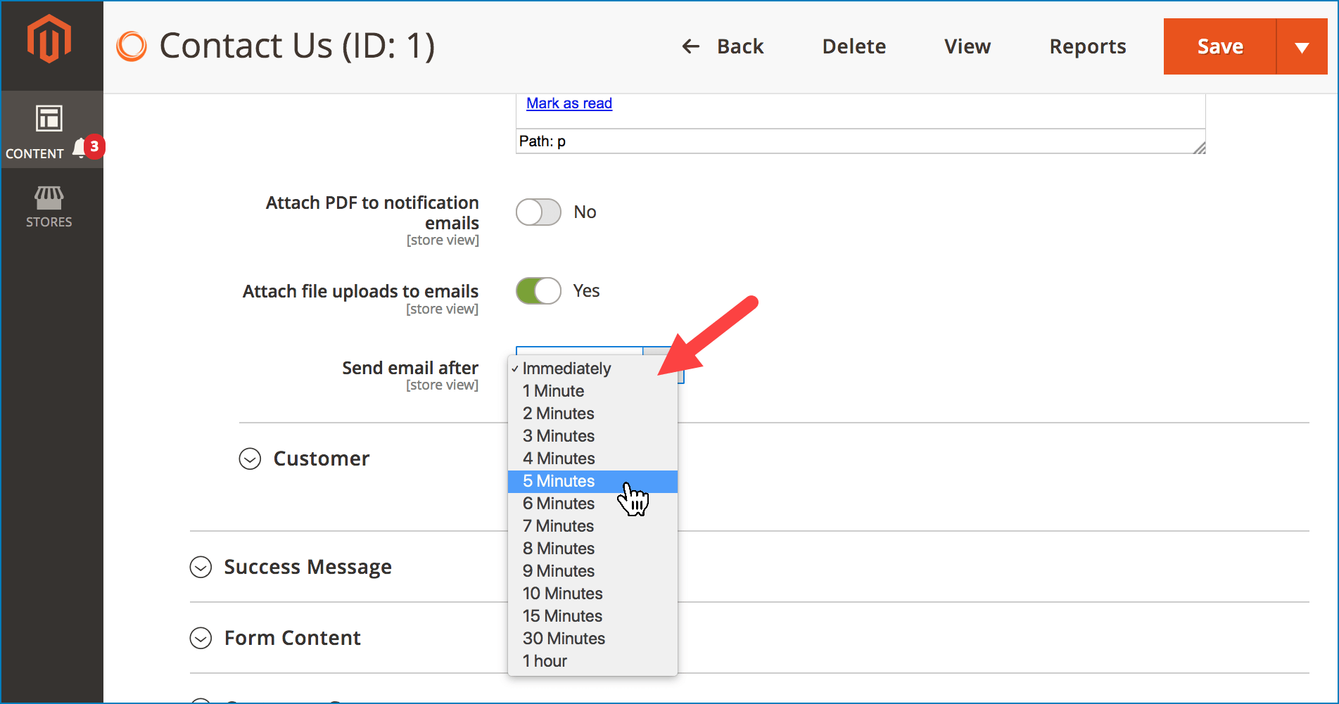 Speed up form submission _ Set time to send email _ Admin