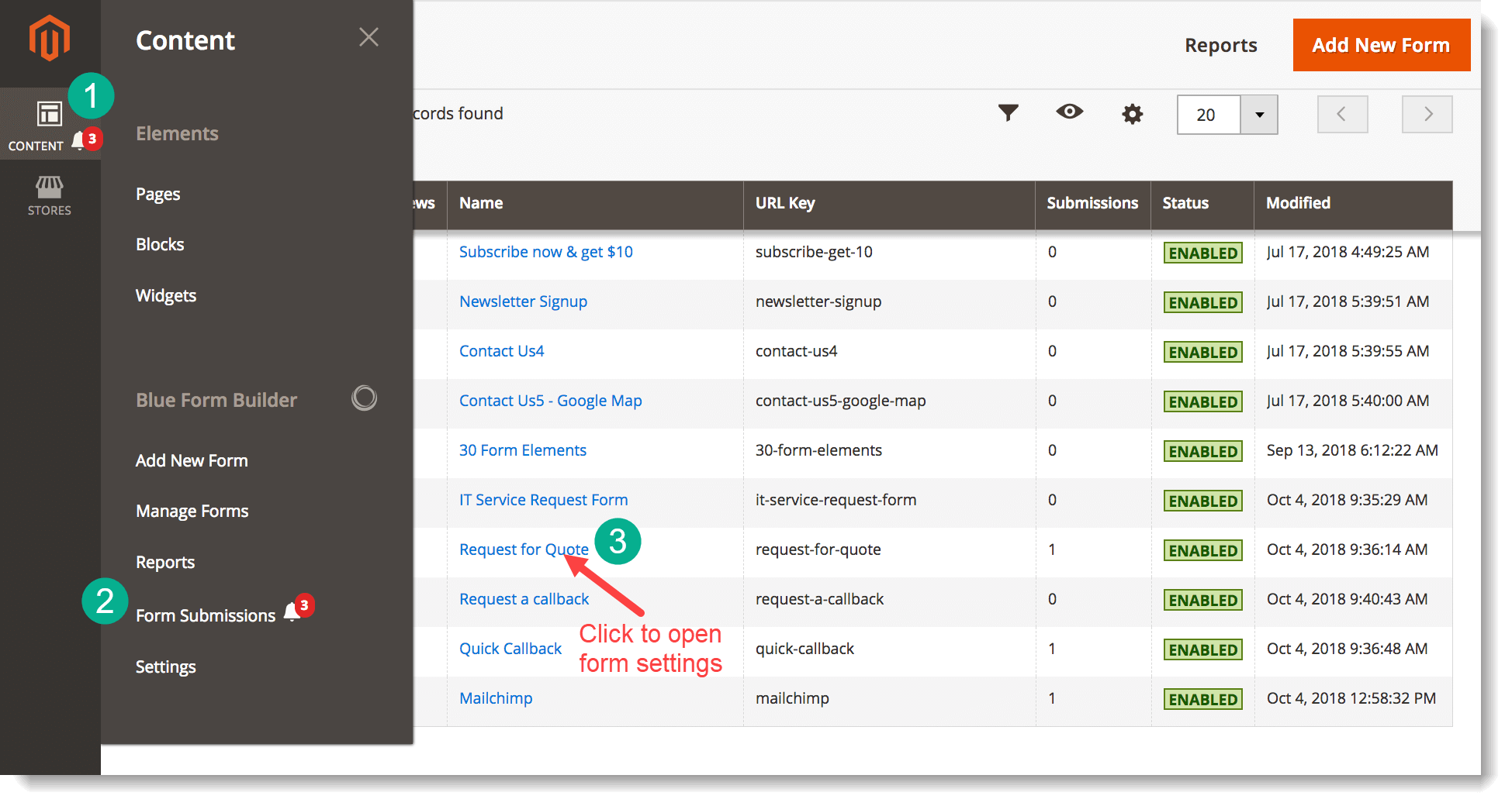 Add forms to product page _ Open form settings