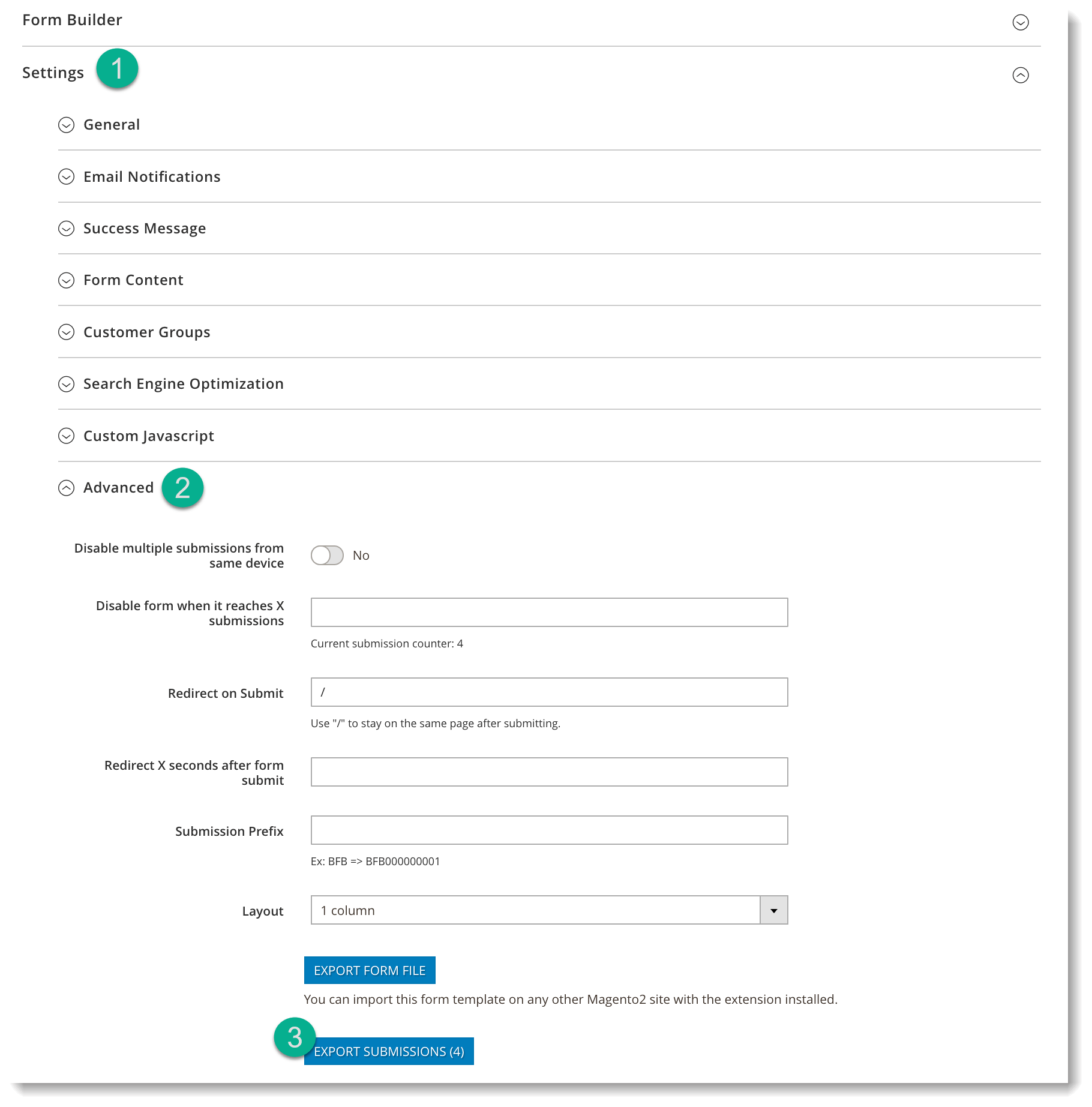 Newsletter signup form _ Export form submissions