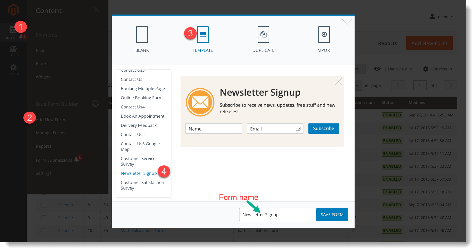 Newsletter signup form _ Use form template