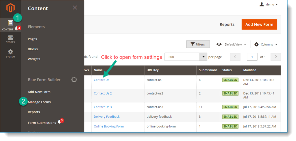 Ensure correct form submission data _ Open form settings