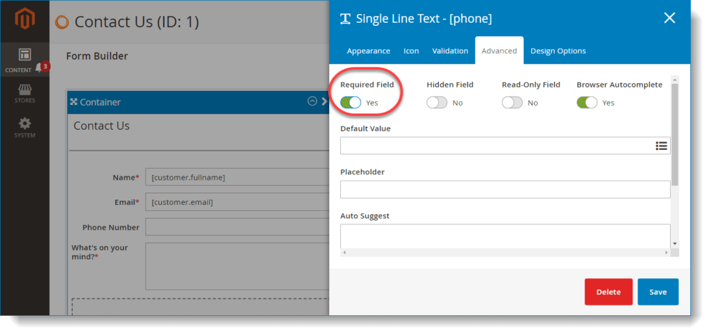 Ensure correct form submission data _ required field