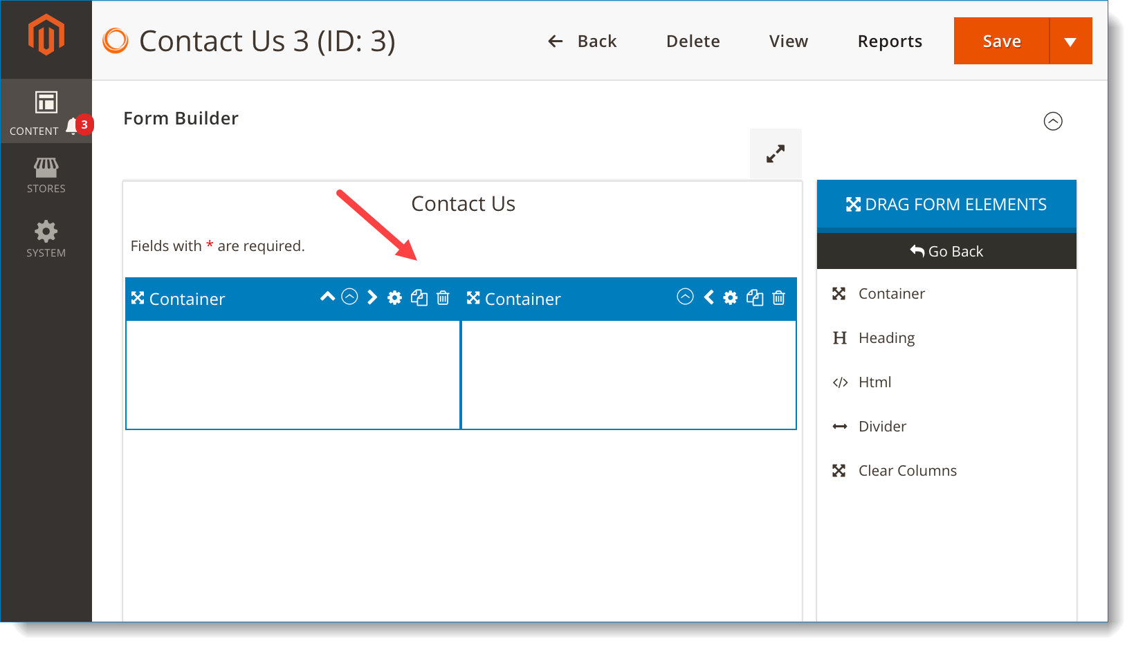 Multi-column Magento 2 form _ Resize Container element 2