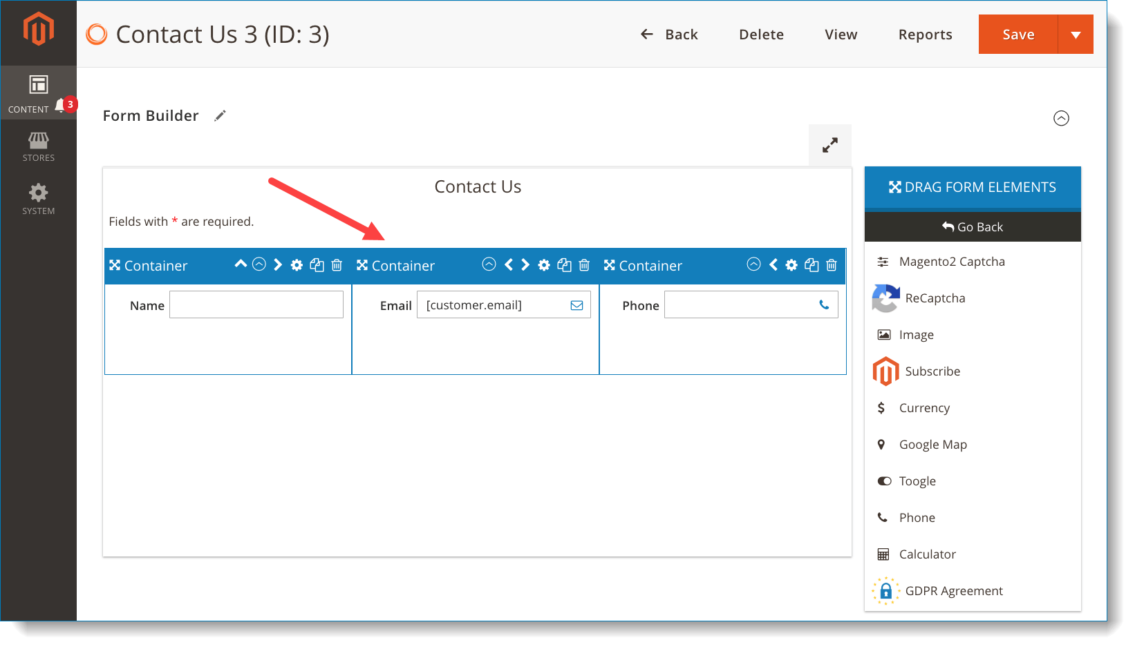 Multi-column Magento 2 form _ Use Container element _ 3 columns