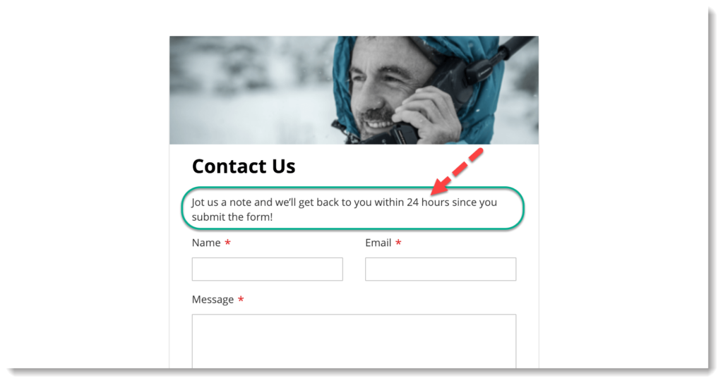Increase contact form conversion rate _ Let customers know when you reply
