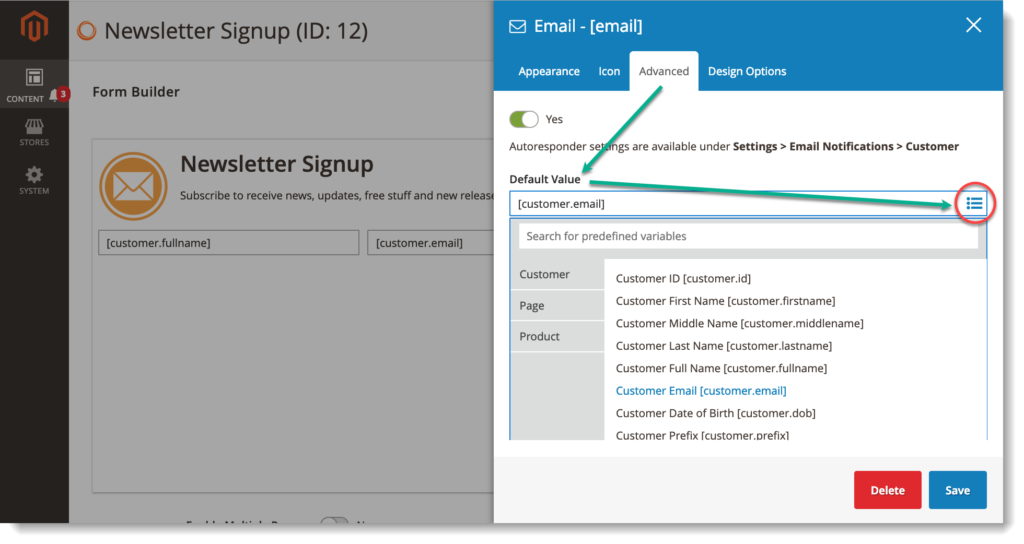 Magento 2 Form Builder _ Customize form pre-filling