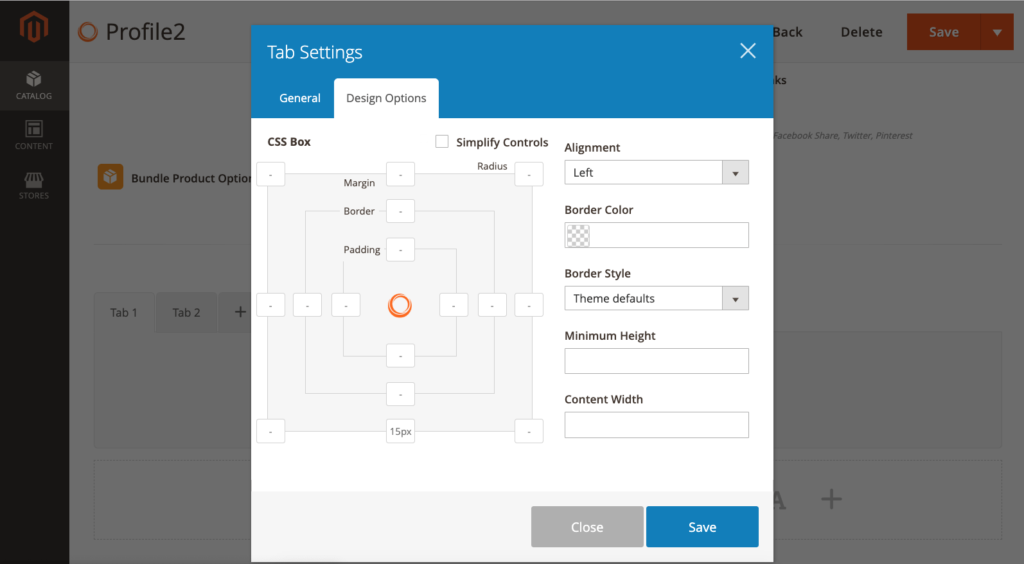 Customize Magento 2 product tabs _ Sub tab design options