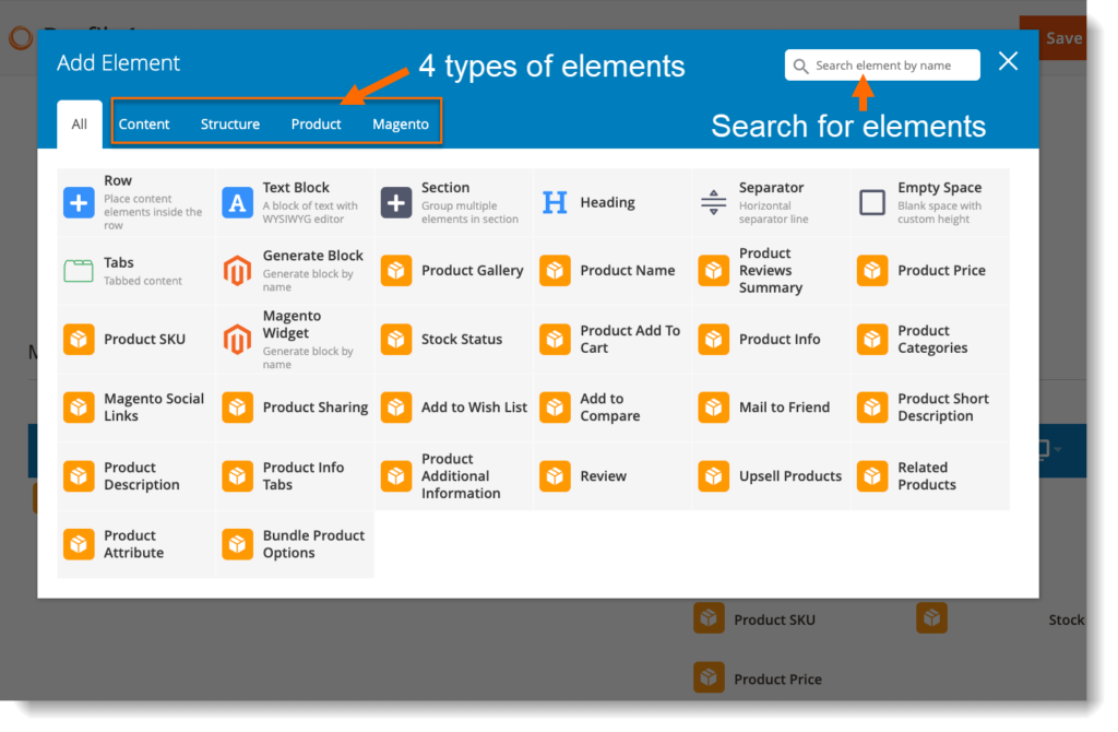 Magento 2 Single Product Page Builder _ Elements