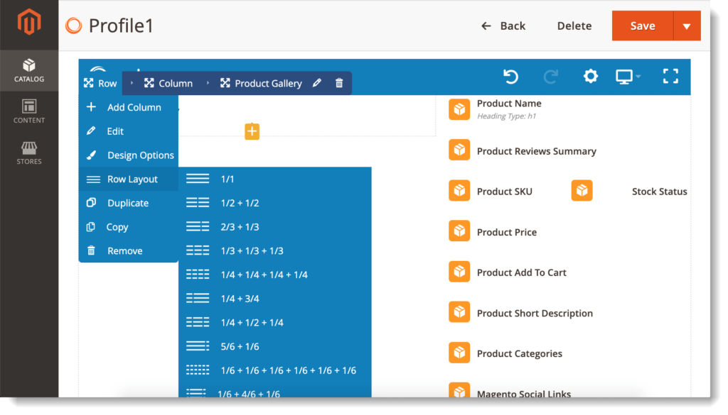 Magento 2 Single Product Page Builder _ Row layout