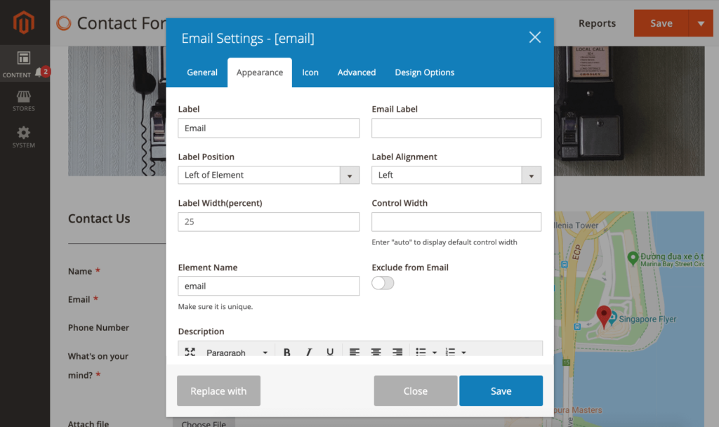 Blue Form Builder 2 Release _ Element settings interface