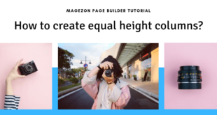 Create equal height columns in Magezon Page Builder
