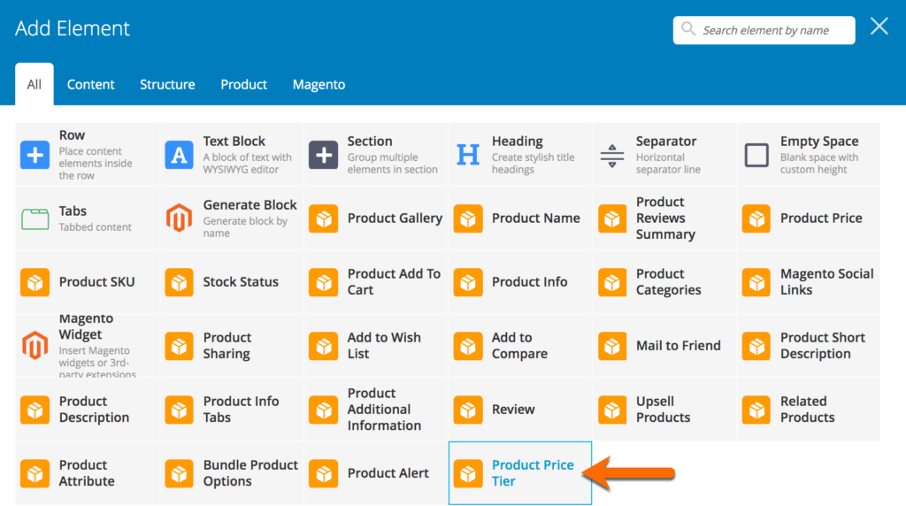 Single Product Page Builder - Product Price Tier element