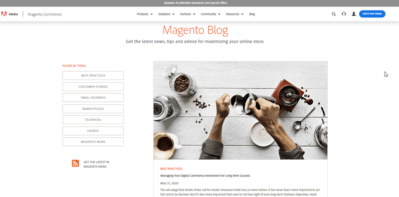 Magento blog