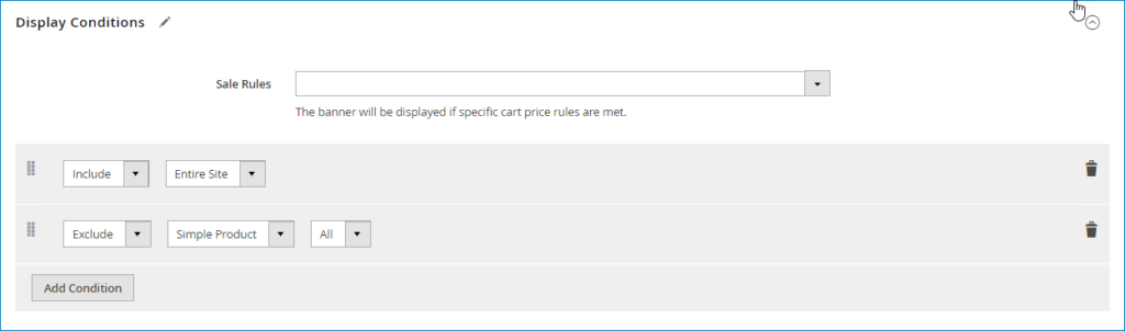 Set Display Conditions