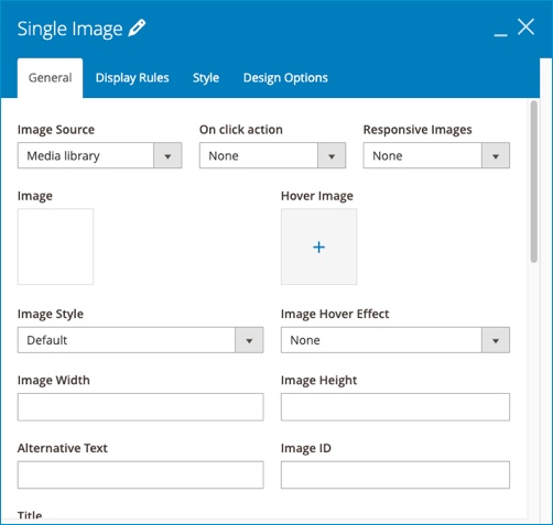 Single image setting