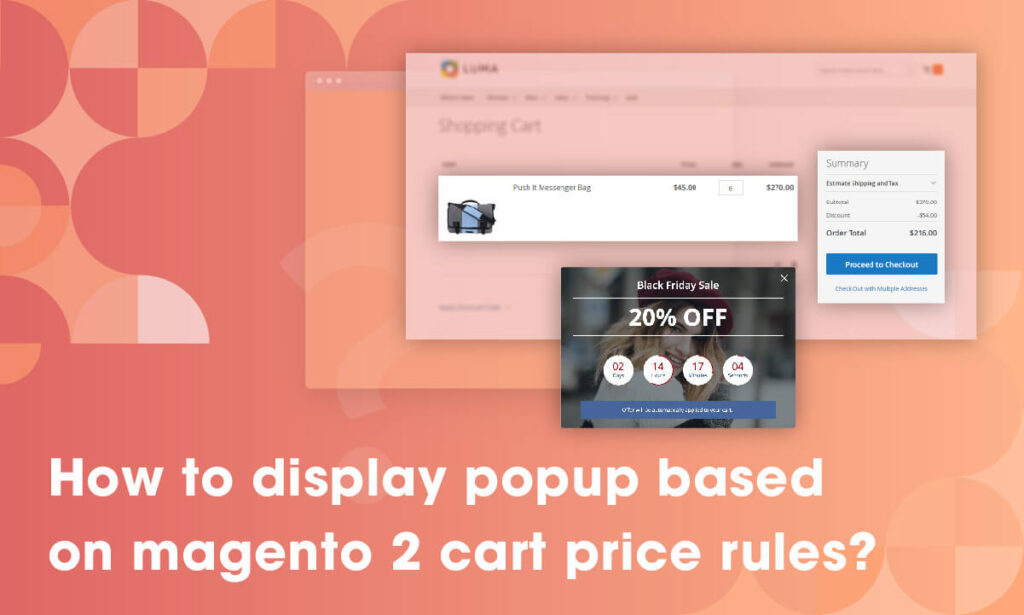 how to display popup based on magento 2 cart price rules