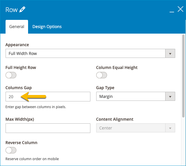 Spacing Columns By Gap Type Column Gap In Magezon Page Builder