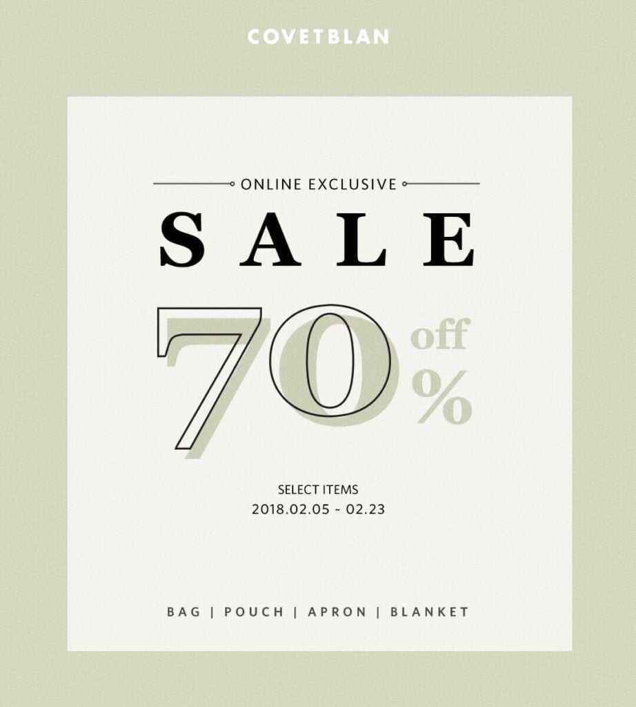 Covetblan sale 70% off popup
