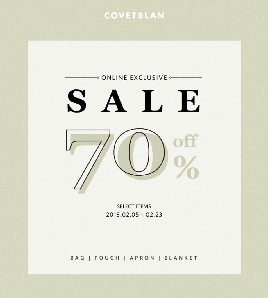 Covetblan sale 70% off popup