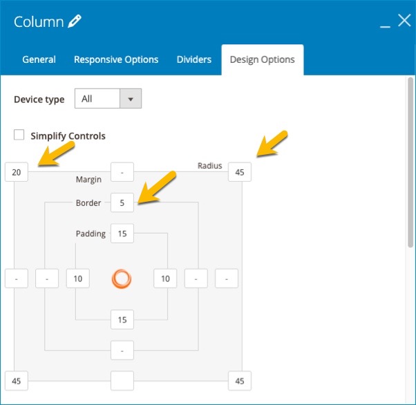 customize border radius 