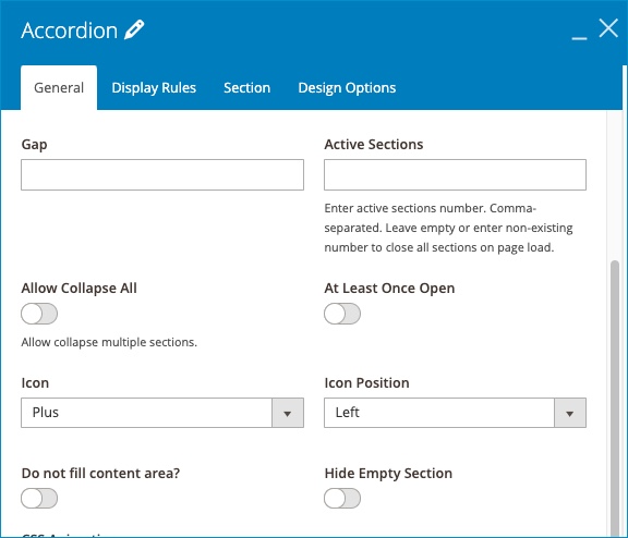 customize accordion in Magento cms page builder