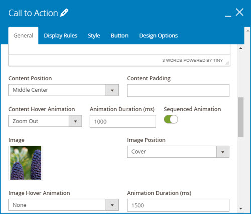 Column 2 general setting tab