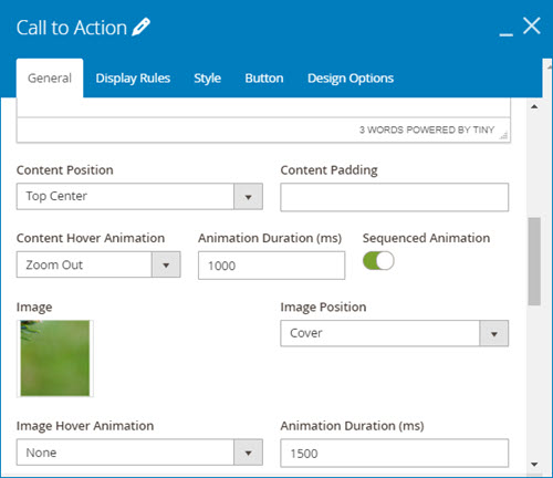 column 6 general setting tab