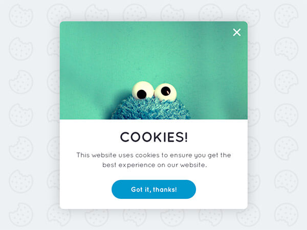 cookies policy popup