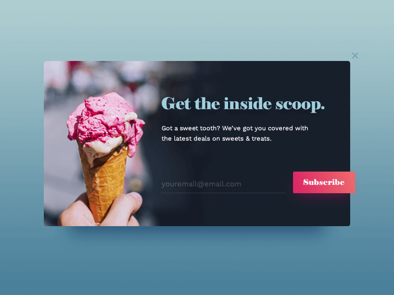 ice-cream pop up