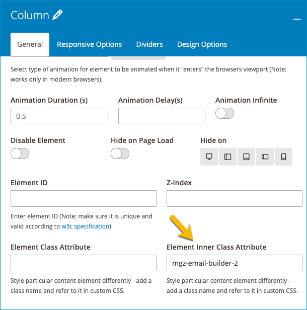 Customize raw HTML element