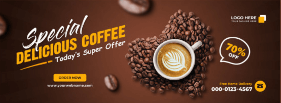 a effective coffee banner sample