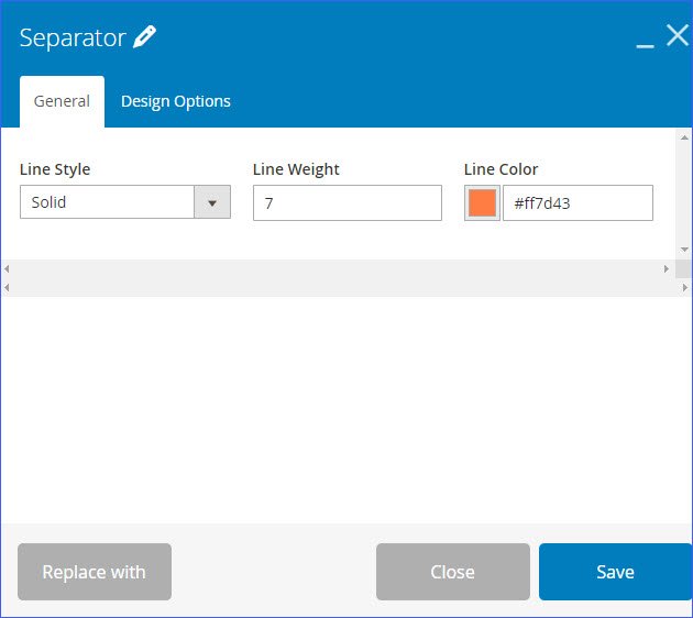 edit separator general info