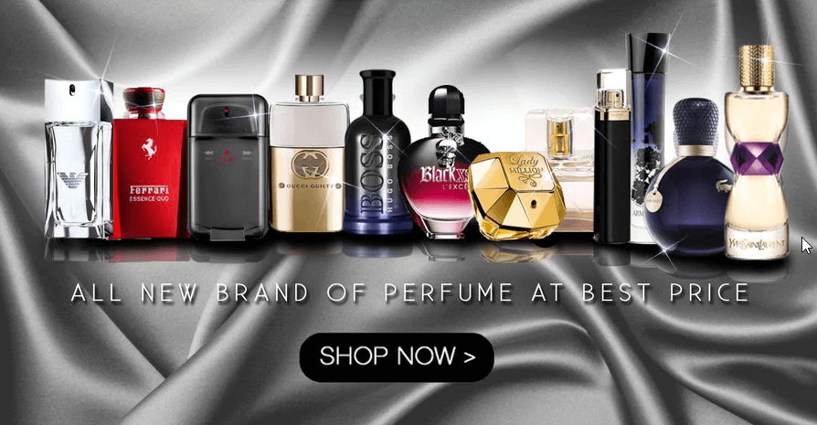 a perfume banner sample