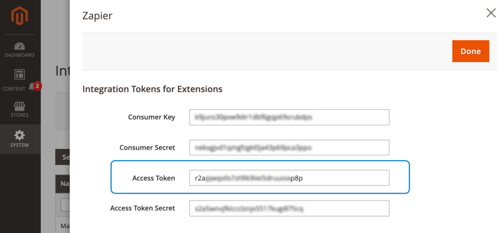 Access token key