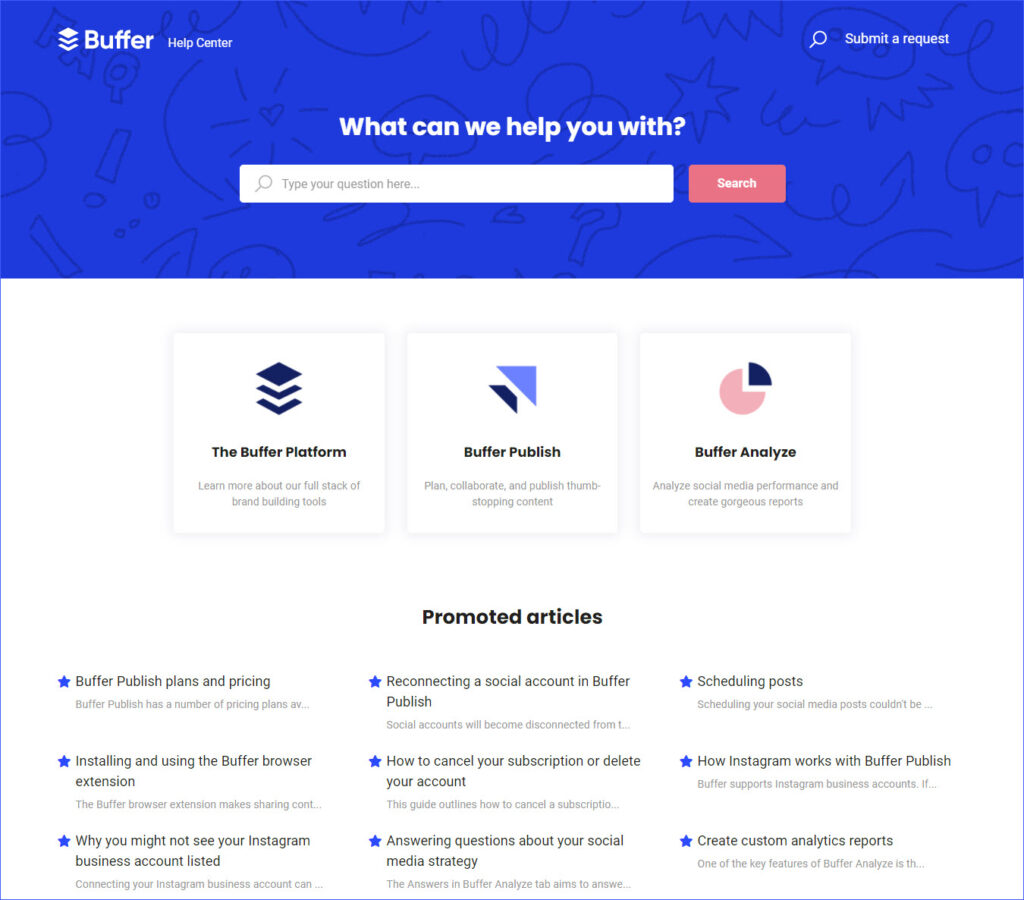 buffer's faq page - best faq page design