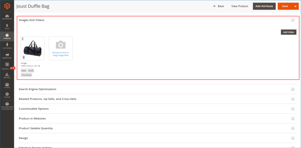 add magento 2 product video