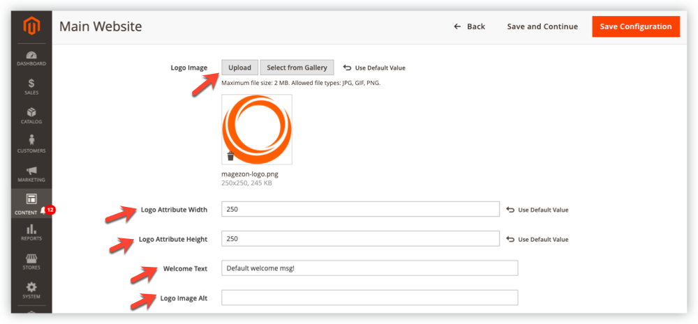 Add logo for Magento website