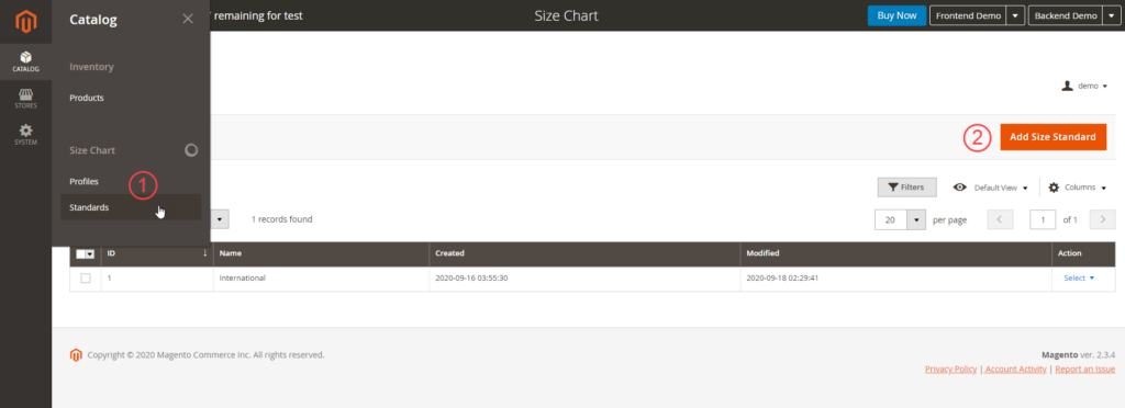 How to add size chart in magento 2