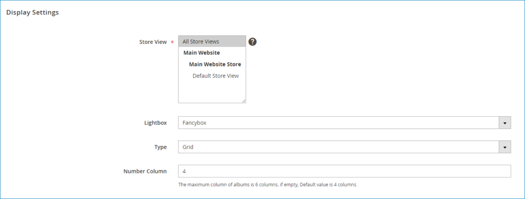 display settings