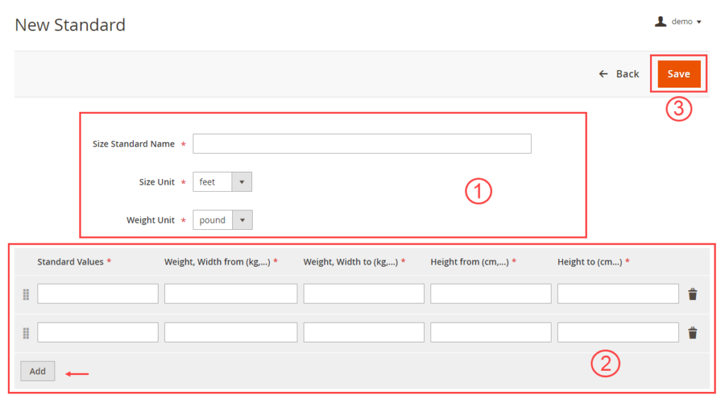 How to add size chart in magento 2