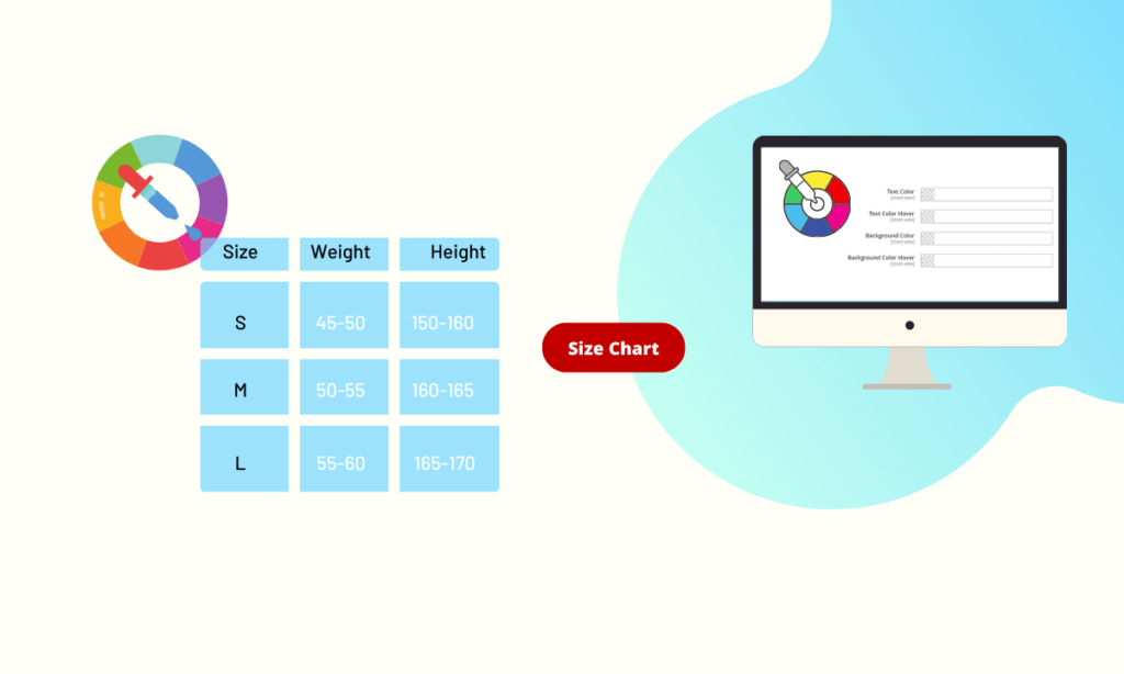 How to Color Size Chart in Magento 2