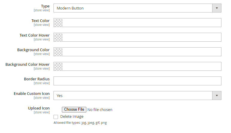 color size chart modern button 