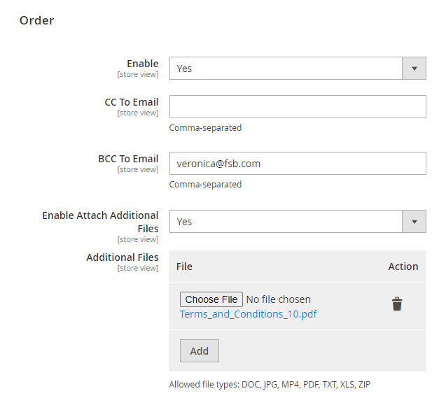 order settings transactional email attachment
