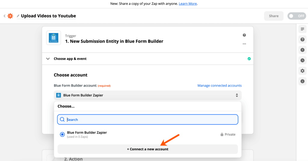 Create a new Blue Form Builder account