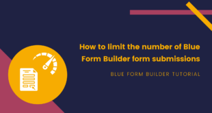 Limit the number of Blue Form Builder form submissions